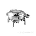 Hôtel Party Hotel Steel Steel Round Food Warmer